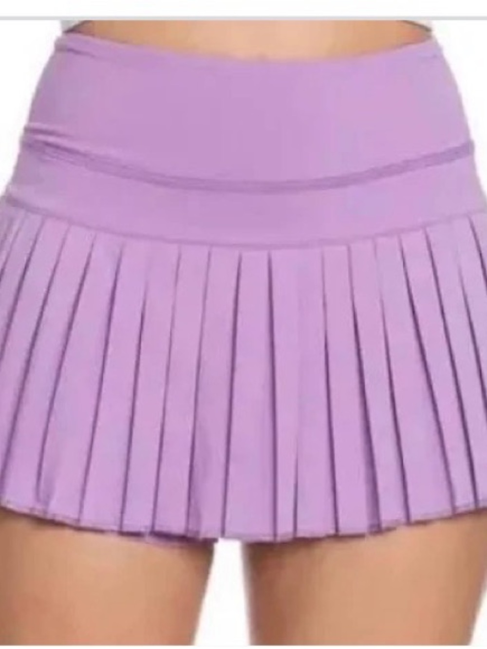 Pleated Lavender Mini Skirt